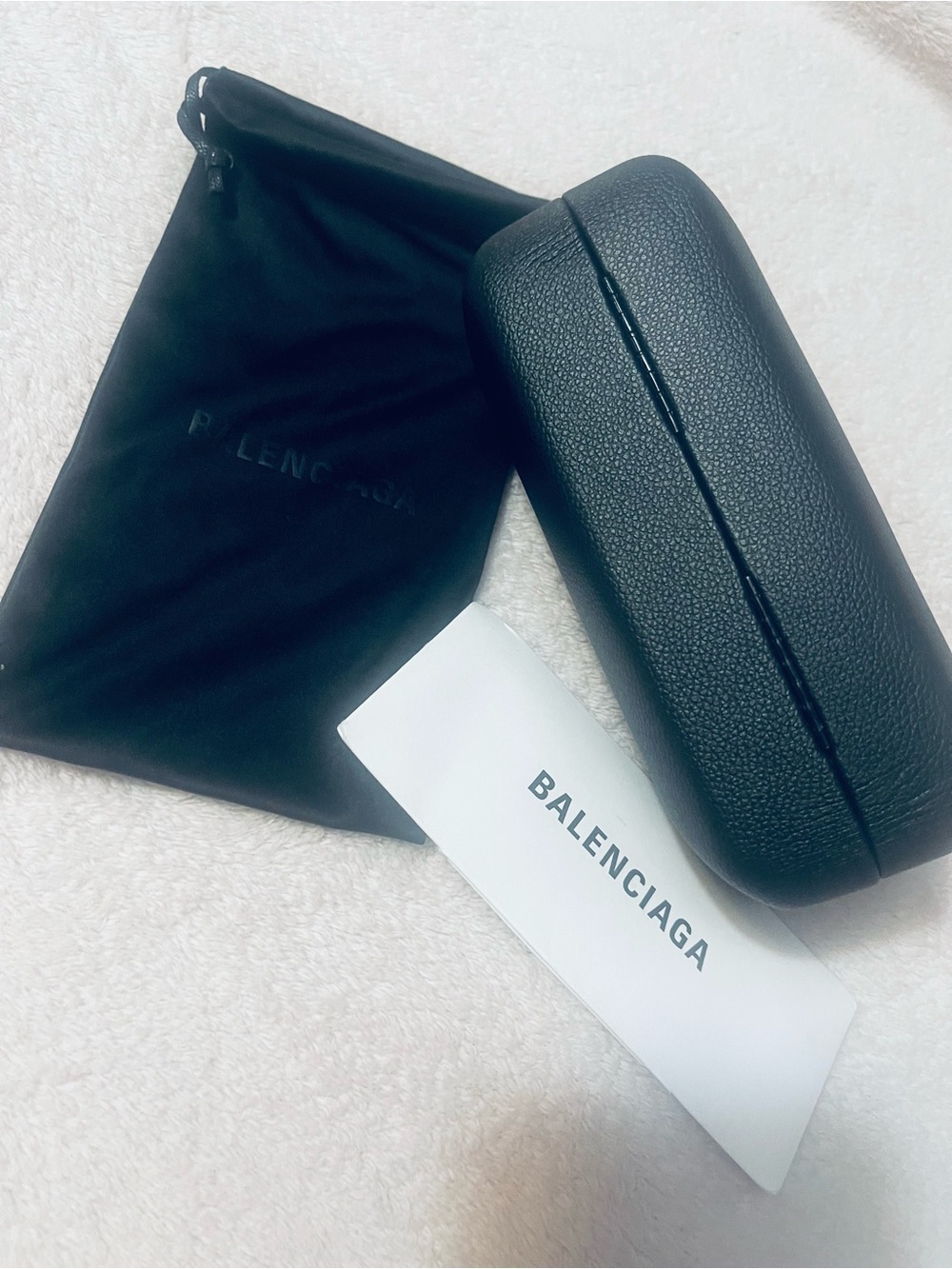 Balenciaga Black Embossed Sunglasses Case - Picture 10 of 10